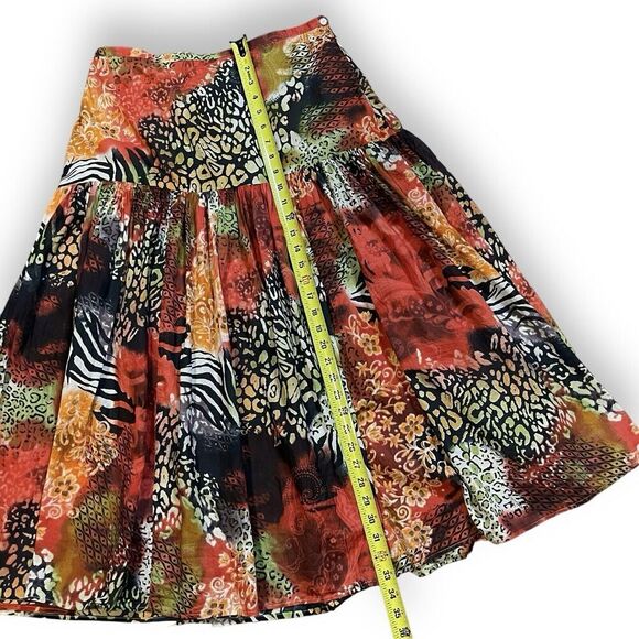 New Direction Maxi Skirt Women's M Stretch Waist Boho Hippie Warm Fall Colors - Picture 10 of 10